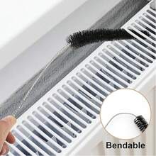 1/2 Pcs, Washing Machine Cleaning Brush, Multifunctional Long Flexible Radiator Cleaning Brush, Dryer Pipe Brush , Dryer Fluff Brus, Cleaning Supplies Kitchen Accessories ,Ideal For Vents, Air Conditioners And Outdoor Sinks, Washer, Dryer, Refrigerator, Freezer, Stair Handrails - Black - View 8