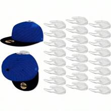 24PCS/10/5/1PC Adhesive Hat Hooks, Suitable For Walls, Sturdy Hat Hook Storage Rack, Simple Home Decoration Hat Rack Display Rack, No Drilling Required, White