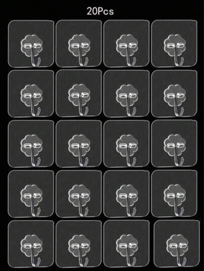 5-50 pièces Crochets muraux adhésifs, crochets sans perçage sans dommage, crochets adhésifs puissants, amovibles, transparents, imperméables, anti-rouille, convenant pour les vêtements, chapeaux, chaussures, accessoires, ustensiles de cuisine, sacs, cuisine, salle de bain, salon, chambre à coucher, montés au mur, décoration d'intérieur, stockage pour fête et Noël