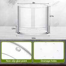 Klare Pflanzentöpfe Acryl Gewächshaustöpfe mit Ablauflöchern und Untertasse Transparente Pflanzentöpfe Klarer Blumentopf für Zimmerpflanzen, Sukkulenten, Kräuter, Blumen und Kakteen Dekorativ