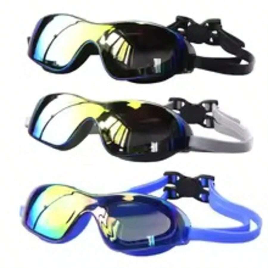1pc Adjustable Electroplated Leak-Proof Swimming Goggles For Women, Men, Youth