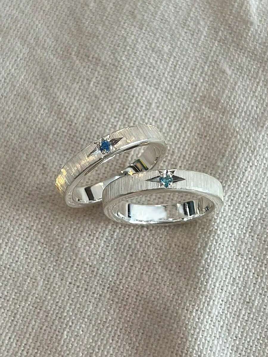 1pc Elegant S925 Sterling Silver Octagram Ring, Suitable For Women Everyday Wear, Birthday Gift, Mother's Day Present - Silver - View 1