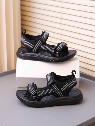 1 Pair Boys' Outdoor Casual Breathable Sports Sandals, Suitable For Summer