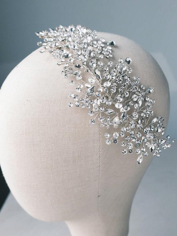1 pieza Diadema elegante de cristal para mujer, accesorio de lujo hecho a mano para el cabello para fiestas, corona de novia para boda, regalo de cumpleaños de princesa