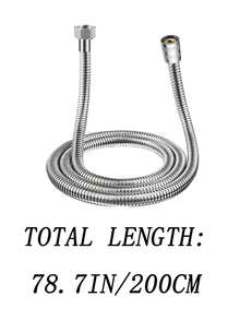 Selang Pancuran 59/78,7 Inci, Konektor Selang Pancuran Stainless Steel Ekstra Panjang, Selang Kepala Pancuran Genggam Fleksibel - MultiWarna - View 12
