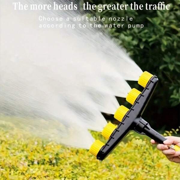 1pc Adjustable Handheld Garden Sprayer With Multiple Nozzles, Suitable For Watering Vegetables & Flowers, High Flow Atomization, Pump Irrigation System, Battery-Free