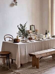 1/12pcs Minimalist Elegant Beige Wrinkle Textured Napkins, Suitable For Restaurant, Kitchen, Outdoor Picnic, Dining Table Decoration