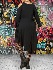 Plus Size Dresses - 黑色 - 查看 2