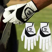 FINGER TEN Golf Gloves Men Left Hand Right 2 Packs Leather All Weather Grip Soft Breathable Flexible For Men