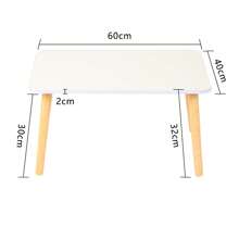 Mesa de centro 60 x 40 x 32 cm, pequeña mesa de té tatami, mesa de centro multifuncional, mesa auxiliar para ventana de balcón en la sala de estar o dormitorio.