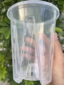 1/3/5 pièces Set de Pot de Plantes Succulentes Vertes Transparentes de Montagne, Pot de Plantes et d'Orchidées Perforé Épaissi avec Trous de Drainage, Convient pour une Utilisation Intérieure et Extérieure, Permet une Meilleure Observation des Racines et une Meilleure Respiration - transparent - Voir 6