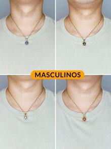 Corrente Cordão Colar 50cm Unissex Infantil Pingente Bola Futebol Cores Prata Dourado Aço Inox