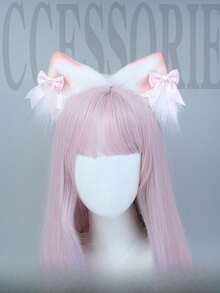 3/Pcs 1Pc New Cute Headgear, Lolita Dress-Up, Party, Travel Fashion Accessories, Hair Accessories, Transformation Into A Small Animal Cat Ears Hairpin, Gift For Girlfriend Halloween Costume