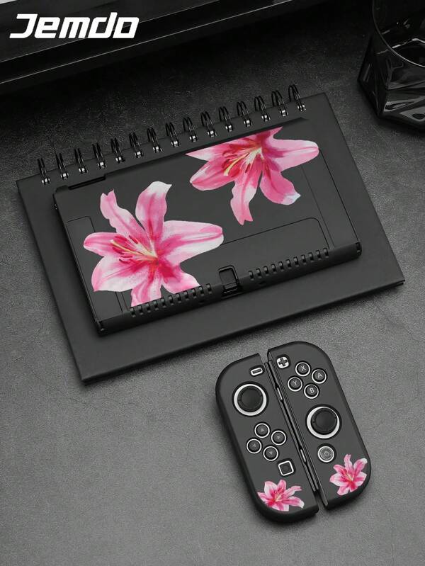1 pièce Étui de protection pour Switch 2 (2025) Accessoires de jeux, Compatible avec Switch 2/Switch OLED/Switch NS/Lite, Housse de protection TPU à imprimé floral, Sac de rangement, Logement pour carte, Meilleur cadeau pour les joueurs Switch