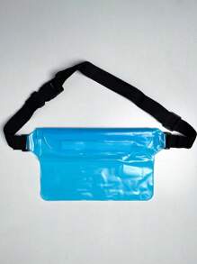 1pc/2pcs Waterproof Beach & Underwater Phone Bag, Waterproof Waist Pouch For Outdoor Travel, Waterproof Earphones Bag, PVC Material, Hook & Loop Closure, Triple Waterproof, Travel Storage Bag, Summer Waterproof Phone Pouch, Suitable For Diving, Swimming, Surfing