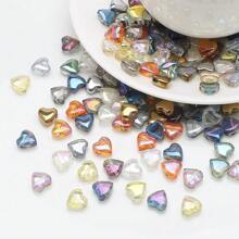 50pcs 8mm Side Drilled Glass Heart/Butterfly Beads For DIY Jewelry Making, Can Be Used For Necklaces, Bracelets, Earrings, Belts, Headpieces, Shoes, Phone And Key Chains, Etc.