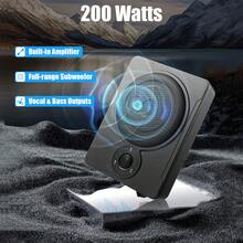 Car Subwoofer, 8 Inch 6,00W Ultra Thin Car Subwoofer Slim Metal Cover 12V - 黑色 - 查看 6