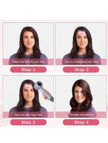 两件套高耸发夹，蓬松自然发根提升工具，带刘海卷发棒，适合女性和女孩，适用于细软卷发、长发或短发，手动发型设计工具，返校季、旅行度假必备，卷发器，卷发产品，卷发棒，卷发器，卷发器，圣诞节，卷发棒