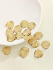18pcs Copper Material Double-Sided Wave Disc Ear Stud DIY Earring Findings - Brass - View 2