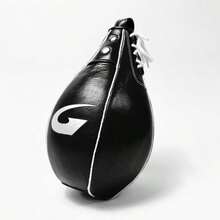 G-Boxing N Speed Bag - Boxing Speed Bag For Training Leather Punching Bag Speed Ball For Ceiling, Hanging Speed Balls - Black/White - View 4