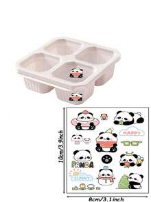 4-Compartment Reusable Food Storage Container, Candy Nut Airtight Lunch Box, Suitable For Meal Prep, Snack Making, Divided Bento Box, Ideal For School, Cafeteria, Home And Camping, Great For Teens And Office Workers, Back To School Essential - Multicolor - View 7