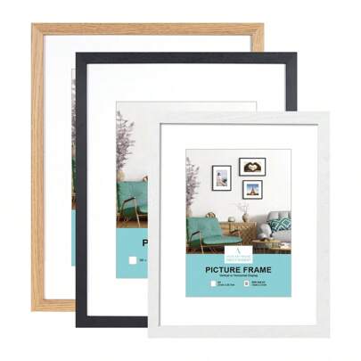 1 قطعة إطار صور خشبي مقاس 30 * 40 سم، إطار صور كلاسيكي مقاس A4، باللون الأبيض/الأسود/الخشبي، مناسب لديكور الحائط والغرفة وإطار صور المكتب والشهادات وصور الزفاف والديكور الفني، بتصميم كلاسيكي بسيط، مناسب للزفاف والعائلة والذكرى السنوية والعطلات وهدايا ديكور الصور وأعياد الميلاد، مقاس A3/A4/30*40 سم