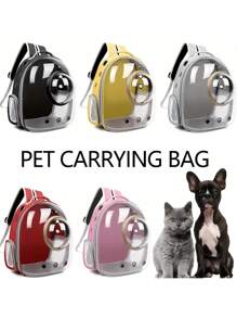Airline-Approved Pet Carrier Backpack For Small Dogs & Cats Up To 12 Lbs - PC Acrylic Transparent Design, Ventilated Temperature-Resistant - TSA Compliant Travel Hiking Camping Vet Visits - Lightweight Portable Pet Carrier With Adjustable Straps & Safety Lock, Escape-Proof Hands-Free Pet Backpack Carrier For Airplane Car Carriers, Ideal Pet Travel Accessories Gift For Dog Cat Owners By IISVGE