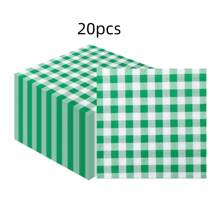 20 piezas de servilletas desechables a cuadros de alta calidad, de 13 pulgadas y doble capa, absorbentes, con opciones de multicolor para fiestas de cumpleaños, decoración de mesas, fiestas de carnaval, bodas, Día de la Madre, graduaciones, Eid, fiestas temáticas, mesas de postres y diversos festivales.