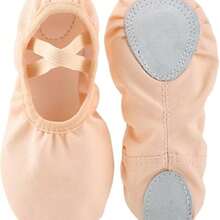 1Pair Ballet Shoes For Girls Split Sole Canvas Kids Flat Soft Gymnastics Dancing Slippers For Dancing