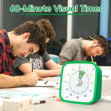 60 Minute Visual Timer With Night Light, Rainbow Disc With Protective Cover Drop Resistant Countdown Timer For Study, Office, Yoga Fitness, Etc. Silent Timer