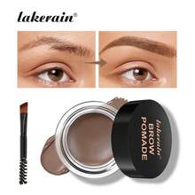 lakerain 6 Colors Eyebrow Enhancers Makeup Waterproof 3D Natural Eye Brow Pomade Eyebrow Gel With Brush Long-Lasting Professional Makeup - 彩色 - 查看 1