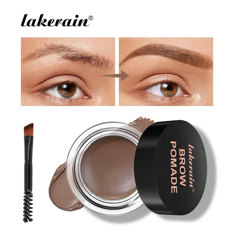 lakerain 6 Colors Eyebrow Enhancers Makeup Waterproof 3D Natural Eye Brow Pomade Eyebrow Gel With Brush Long-Lasting Professional Makeup - 彩色 - 查看 1