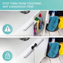 4pcs Child Safety Locks, Baby Proofing Double-Open Locks For Refrigerator Drawers, Cabinet Doors, Cupboard Protection Clamps