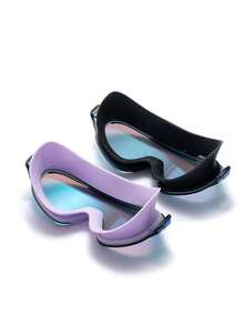 نظارات سباحة كبيرة متعددة الألوان موديل 2025، نظارات سباحة ملونة عصرية للجنسين مع رؤية واسحة صافية، مضادة للضباب وحماية من الأشعة فوق البنفسجية، مناسبة للعطلات الشاطئية وحفلات المسبح والضروريات والإكسسوارات الشاطئية ومعدات السباحة - متعدد الألوان - مشاهدة 3