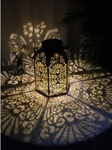 1 Stück Vintage Gusseisen Solar Beleuchtung, Outdoor LED Landschaftsbeleuchtung für Terrasse, Hof, Garten, Weg, Rasen, Straße, Party und Muttertags-Weihnachtsdekoration