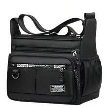 Men's Crossbody Backpack: Durable With Adjustable Strap And Casual Design For Everyday Use - Black - View 1