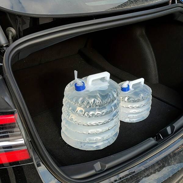 1 Stück extra große zusammenklappbare Wassereimer - PE Material, keine Stromversorgung für Wohnmobil und Outdoor-Camping benötigt - tragbare Wasserspeicherung, Campingutensilien, Notfallausrüstung, Auto-Wascheimer, Haustierbadewanne