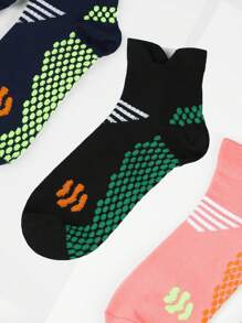 5/3/1 Par de calcetines deportivos de uso diario y casual con lunares, unisex, de tela de punto transpirable y antideslizante, aptos para correr, saltar la cuerda, ciclismo, todo el año