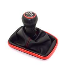 Manopla de câmbio manual universal de 5 velocidades disponível nas cores preto-prata, preto-vermelho e preto-azul, adequada para Golf 4 IV MK4 GTI R32 e Bora Jetta com diâmetro de instalação de 12 mm.