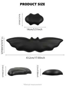 1 Set Bat-Shaped PU Leather Keyboard Wrist Rest And Mouse Wrist Pad With Anti-Slip Silicone Bottom, Soft And Comfortable, Hand Support To Relieve Fatigue, Suitable For Office Desktop Computer/Laptop Workstation, Luxury Wrist Rest