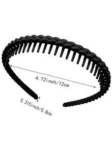 3 pezzi Fasce per capelli intrecciate versatili e semplici con denti, cerchietti per capelli antiscivolo per lavare il viso, trucco, fermagli per frangia, accessori per capelli, fasce per capelli, cerchietti, fasce a zig-zag, per uso domestico, cura della pelle