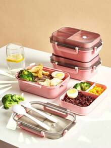 1pc Double-Layer Sealed Portable Microwave Lunch Box, Suitable For Students (Commuters And Rice Households) - Multicolor - View 6