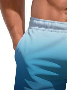 Plus Size Men's Hawaiian Style 3D Print Casual Beach Shorts - Quick Drying, Drawstring Waistband, Perfect For Summer Outings