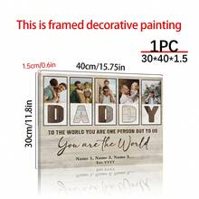 1pc Personalized Custom Your Photos, Father's Day Custom Dad Photos, The Best Gift For Dad, Father's Day Canvas Art Wall, Father's Day Room Poster, Room Wall Decoration, Living Room And Bedroom Decoration Hanging Pictures, Western And Modern Decoration, Framed And Framless Custom Hanging Pictures. - 1Pc - View 14