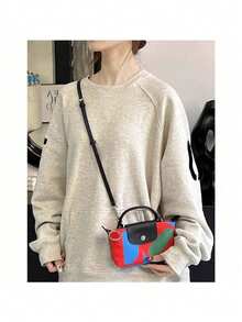 2025 皮革改装扣钱包带替换斜挎可调节肩带免打孔迷你手提包 - 黑色 - 查看 5