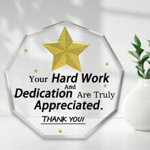 1pc, Polygon Acrylic Plaque, Plaques, Thank You Gifts, Employee Appreciation Gifts, Boss Gifts, Nurse Gifts, Teacher Gifts, Retirement Gifts, Spiritual Gifts For Women, Inspirational Gifts, Funny Office Decor, Desk Decor, Room Decoration, Aesthetic Room Decor