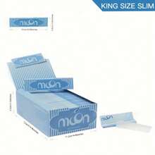 moon. 1/2盒，50册/1盒，透明超薄米卷烟纸，天然阿拉伯胶，燃烧缓慢，家用小工具，节日礼物，生日礼物，送给朋友的礼物