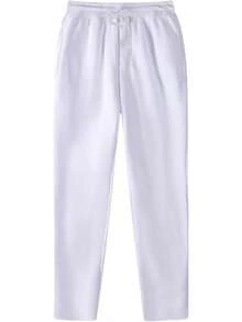 Stretch Jogging Pants For Men Cotton Sweatpants Loose Fit Straight Cut Casual Pants Summer Outdoor Lightweight Training Pants With Zipper Pockets Relaxing Pants - W6 - White - View 7
