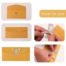 Set de 25 piezas, que incluye 15 hojas de papel para escribir, 5 sobres con decoraciones de mariposas de colores y refuerzo de perlas falsas, adecuado para cumpleaños, aniversarios, San Valentín, Acción de Gracias, Navidad, Día de la Madre y otras ocasiones de vuelta a la escuela