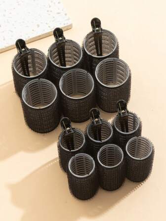 Set van 18 grote haarrollers met clips, zelfklemmende krultang geschikt voor lang/middellang/kort haar en pony's, DIY haarkrultool (inclusief 12 grote rollerbuizen + 6 clips) (36 stuks/18 stuks/3 stuks/1 stuk), terug naar school, essentiële reis- en vakantie-artikelen, haaraccessoires voor vrouwen